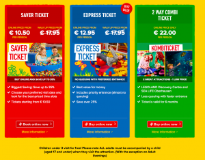 Legoland Discovery Centre tickets Sealife oberhausen