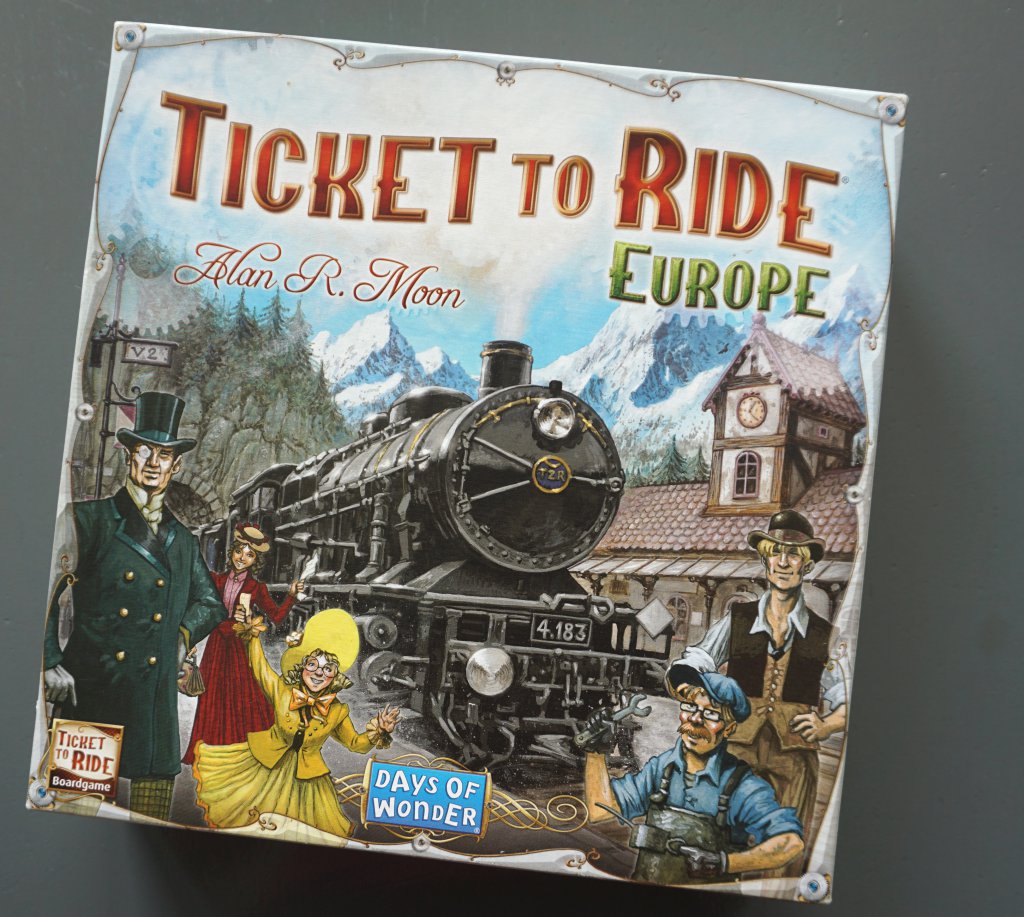 Ticket to Ride Europe bordspel voorkantdoos