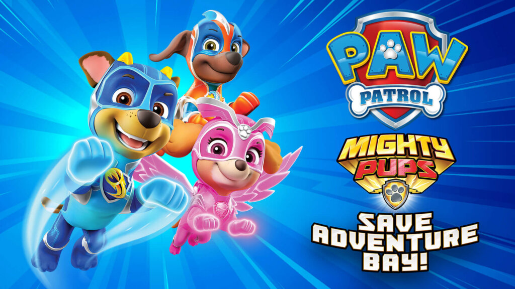 PAW PATROL: MIGHTY PUPS SAVE ADVENTURE BAY’, Paw patrol, Nickelodeon, switch, pups, videogame