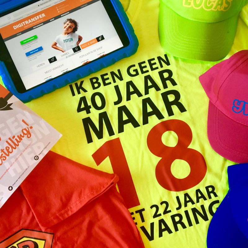 Digitransfer voor een grappige, gekke verrasing voor papa & kids