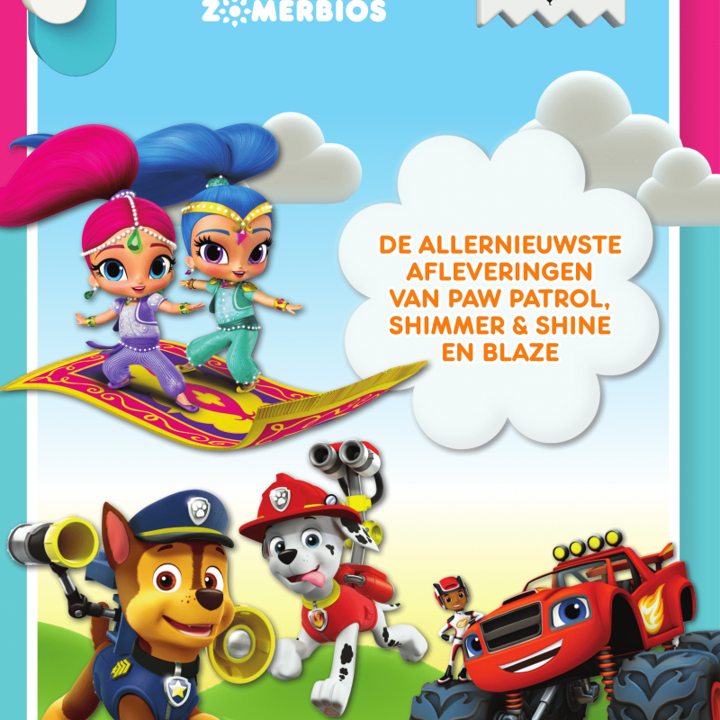 Zomerbios: Beleef PAW Patrol, Blaze en Shimmer & Shine deze zomer in de bioscoop bij Pathé