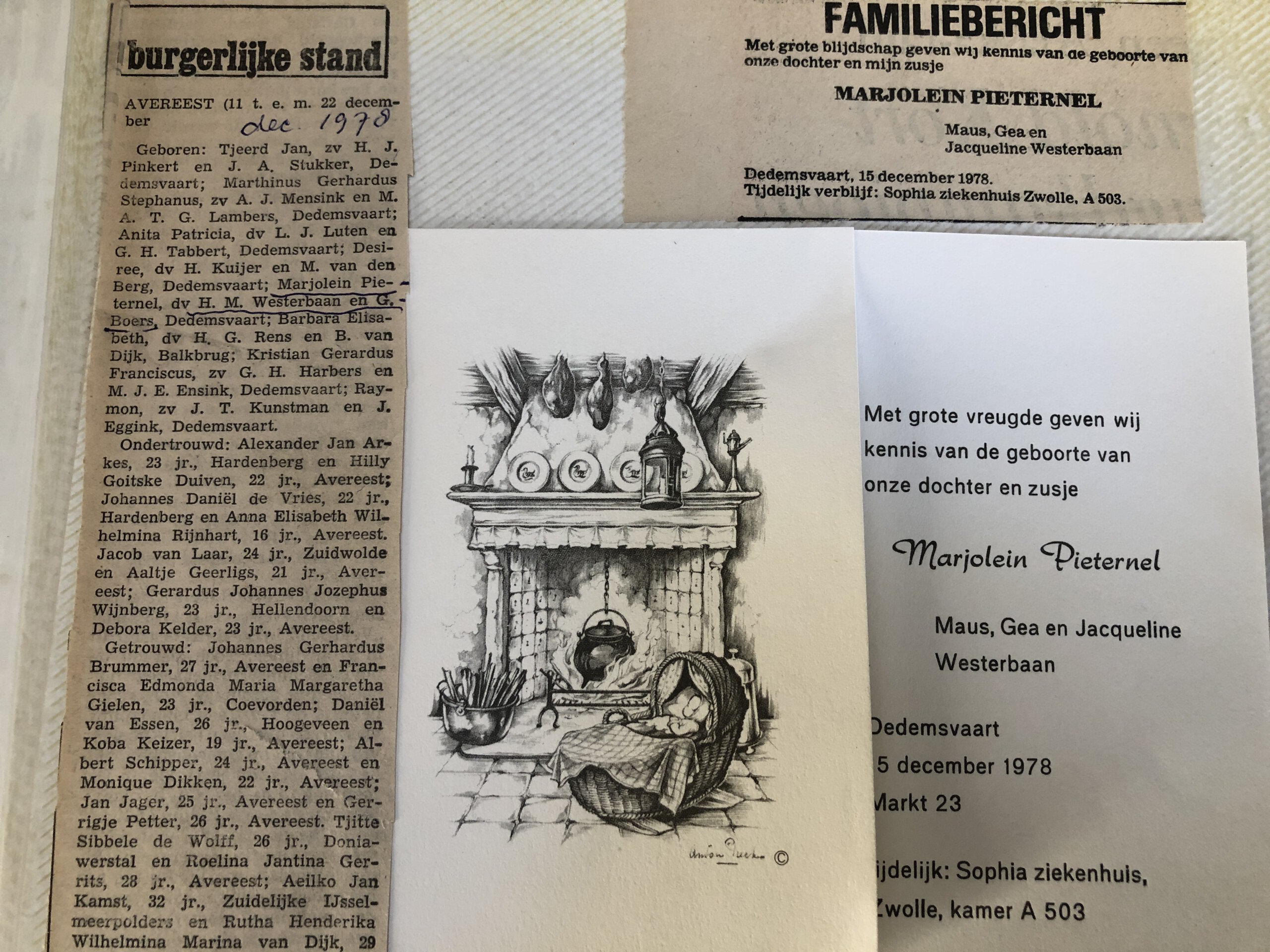 geboortekaartje, babykaart