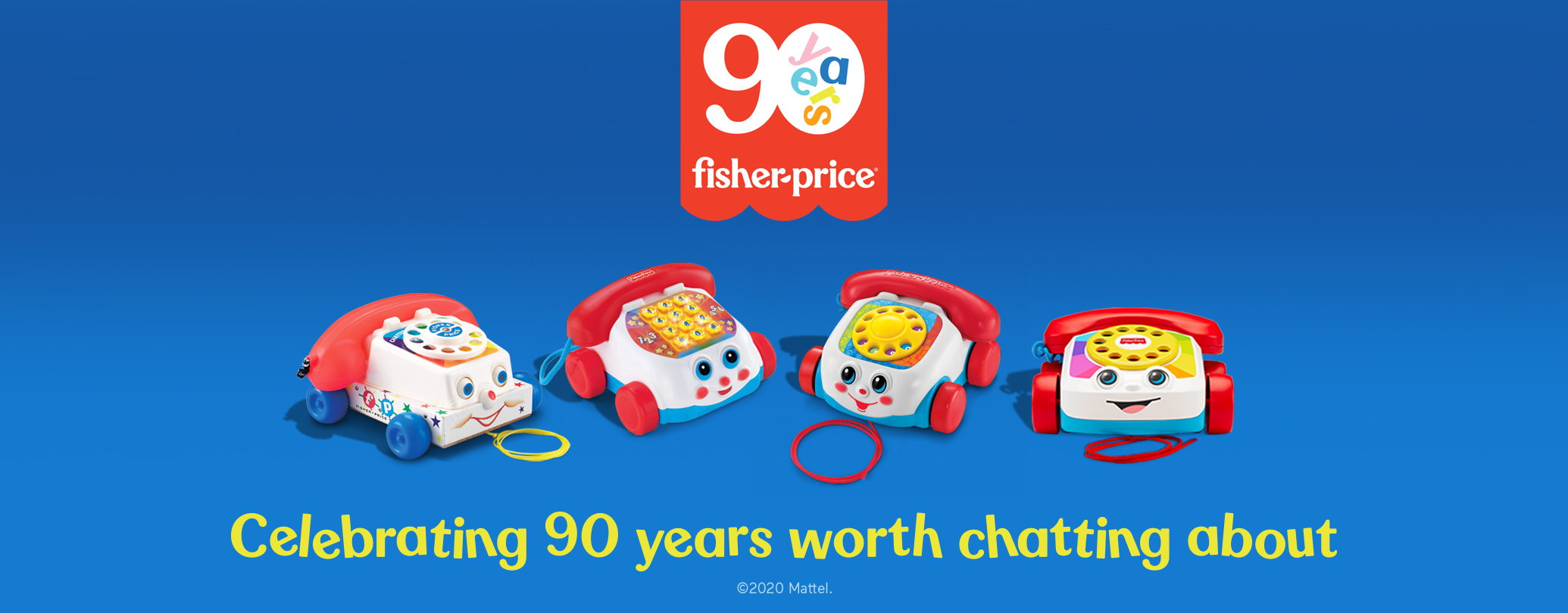 Fisher price, kleurrijk, speelgoed, 90 jaar