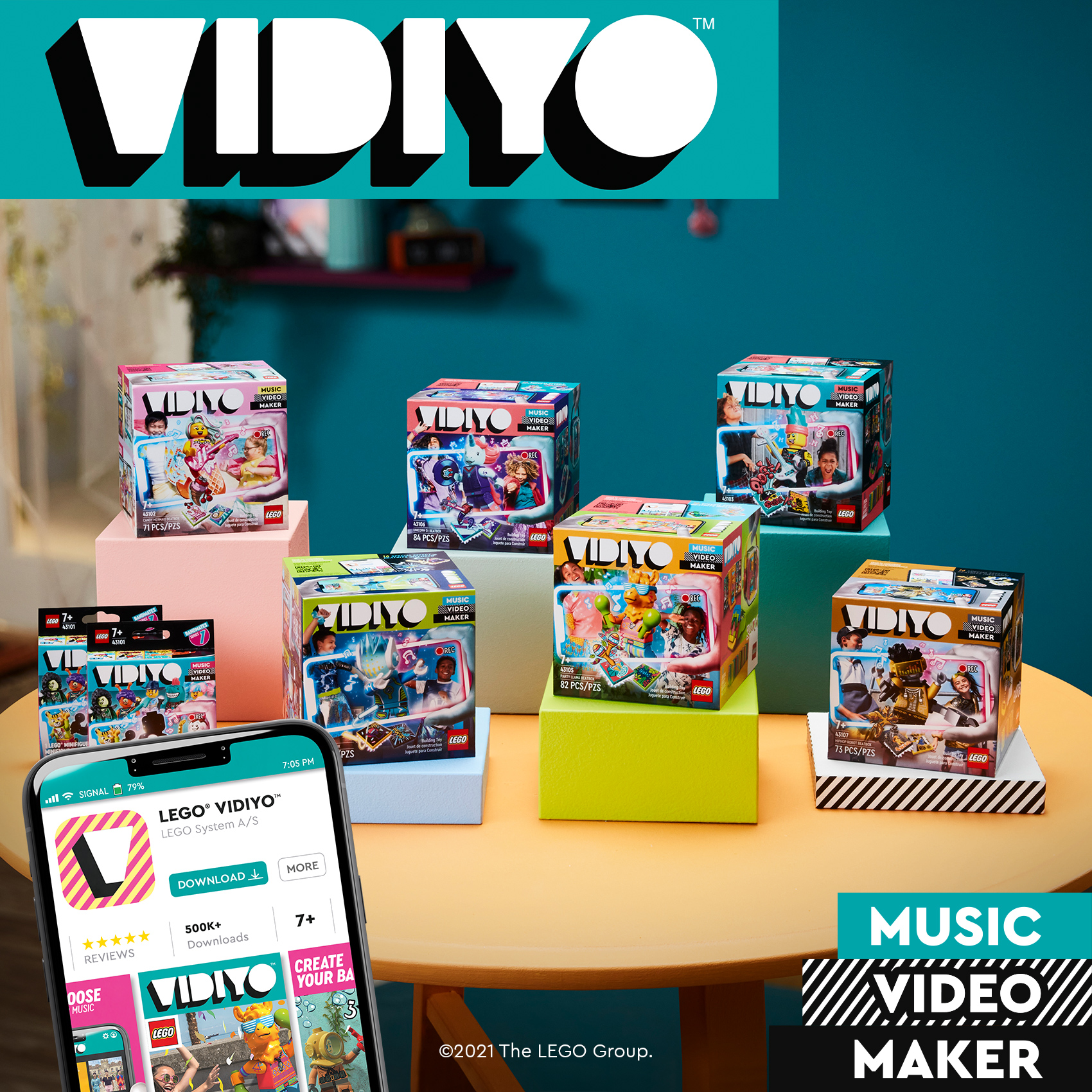 vidiyo, lego, app, dance music video, spelen, dansen