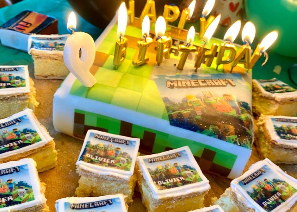 Minecraft verjaardag, thema Minecraft, tips, Micecraft, het leukste kinderfeestje, themafeest Minecraft, Creepers, tips Minecraft feestje