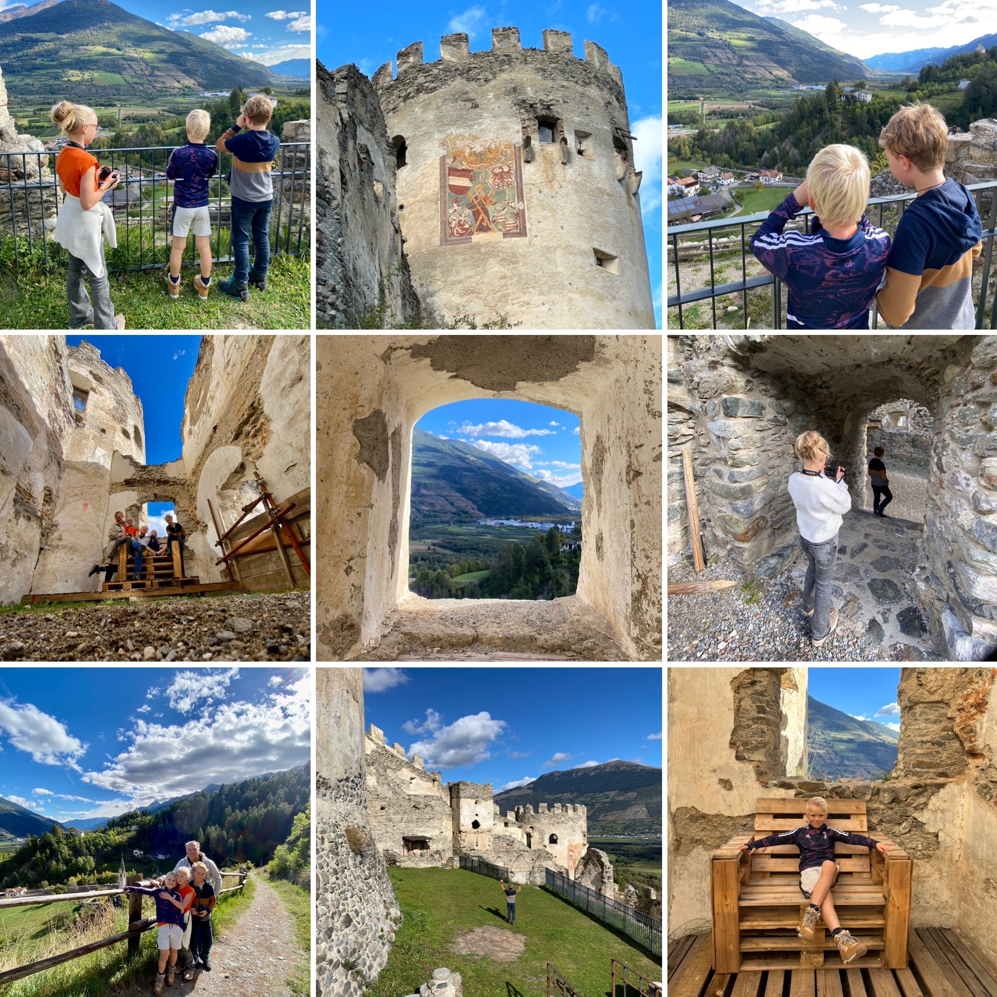 Prad am Stilfserjoch / Lichtenberg, Roter Hahn, Hof am Schloss, Roter Hahn, boerderijvakantie, Vinschau, Sud Tirol. Bolzano