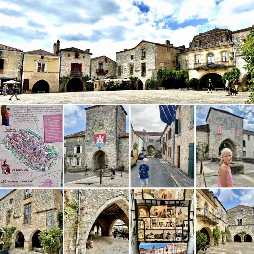 Monpazier, bastide, Dordogne, legende, tempeliers, schatzoekers, vakantie met kinderen 