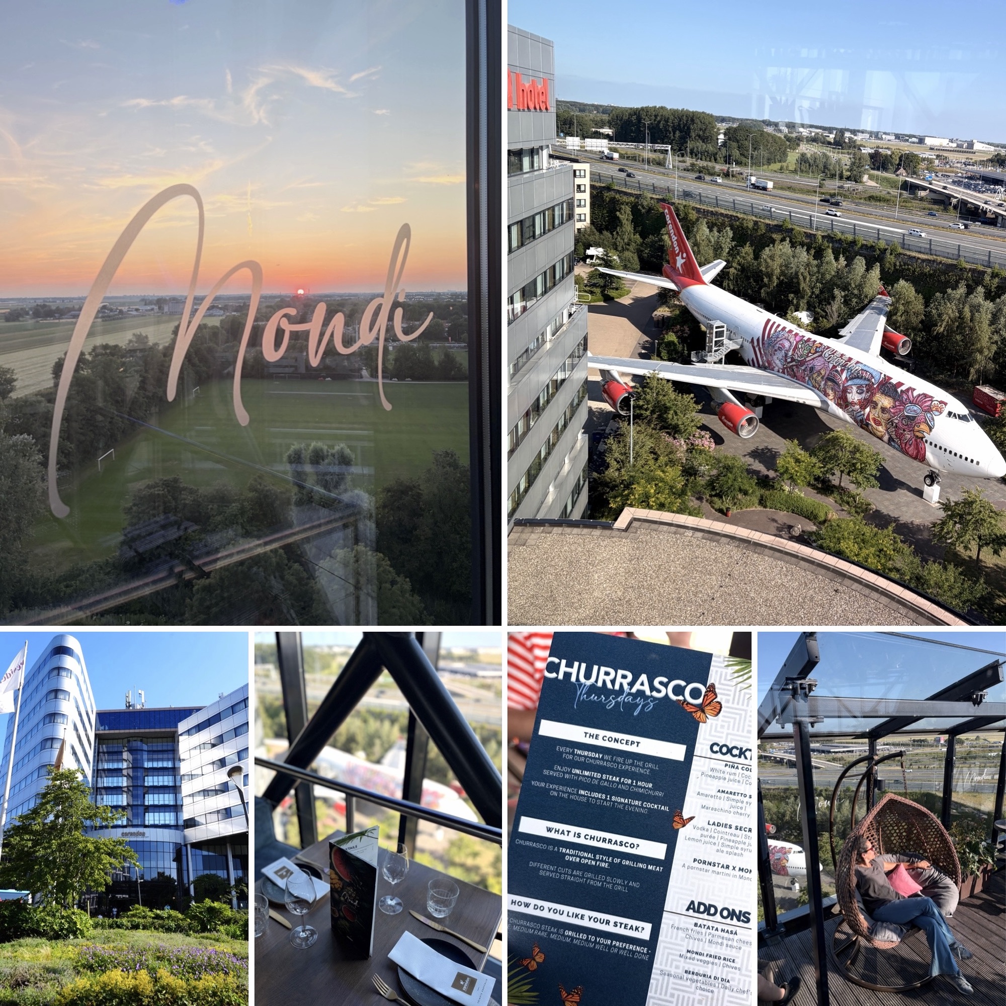 Schiphol, Mondi SkyBar en restaurant, corendon hotel, Mondi restaurant, Caribbean, cocktails